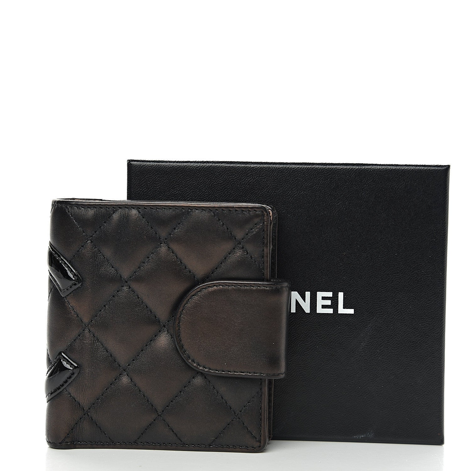 Chanel Calfskin Quilted Cambon Bi-Fold Wallet Black 8 of 8