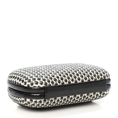 Bottega Veneta Nappa Ayers Printed Intrecciato Knot Clutch Black 4 of 6