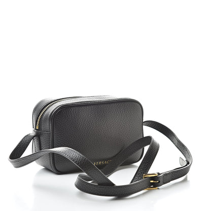 Versace Grained Calfskin 90's Logo Camera Bag Black 3 of 10