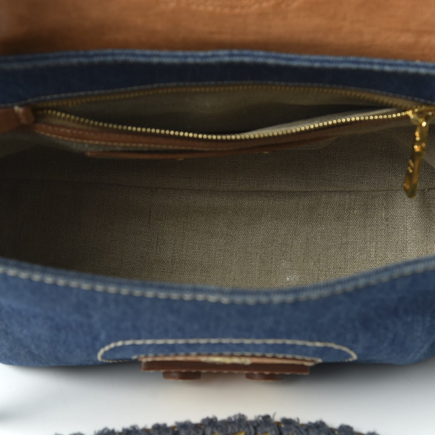 Prada Denim Shoulder Bag Avio 5 of 9