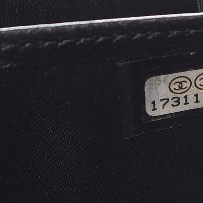 Chanel Crackled Patent Calfskin Large Gusset Zip Around Wallet Black 6 of 11