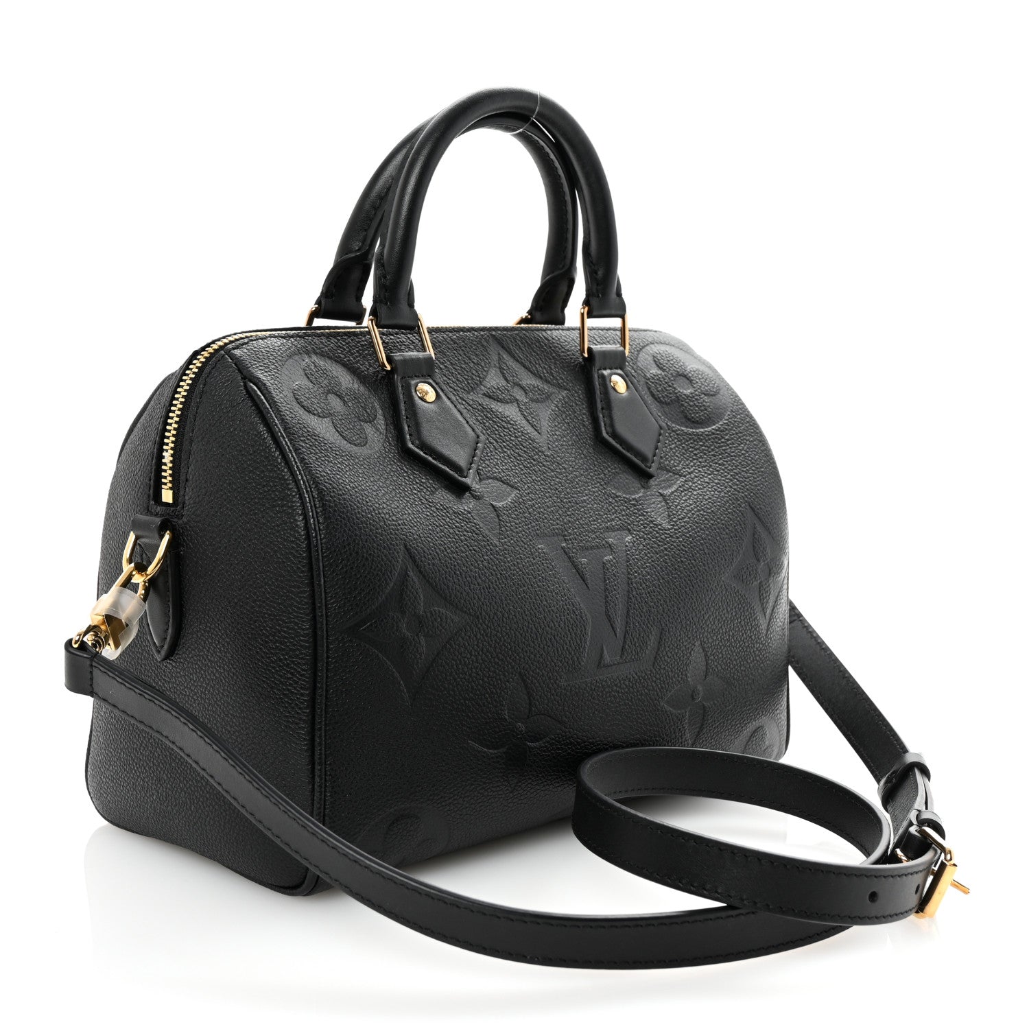 Louis Vuitton Empreinte Monogram Giant Speedy Bandouliere 25 Black 3 of 9