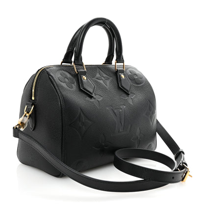 Louis Vuitton Empreinte Monogram Giant Speedy Bandouliere 25 Black 3 of 9