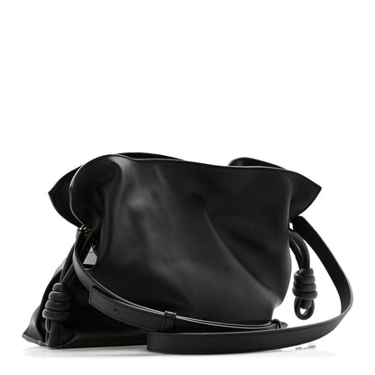 Loewe X ALBERS Nappa Calfskin Medium Flamenco Knot Clutch Black Burgundy 3 of 10