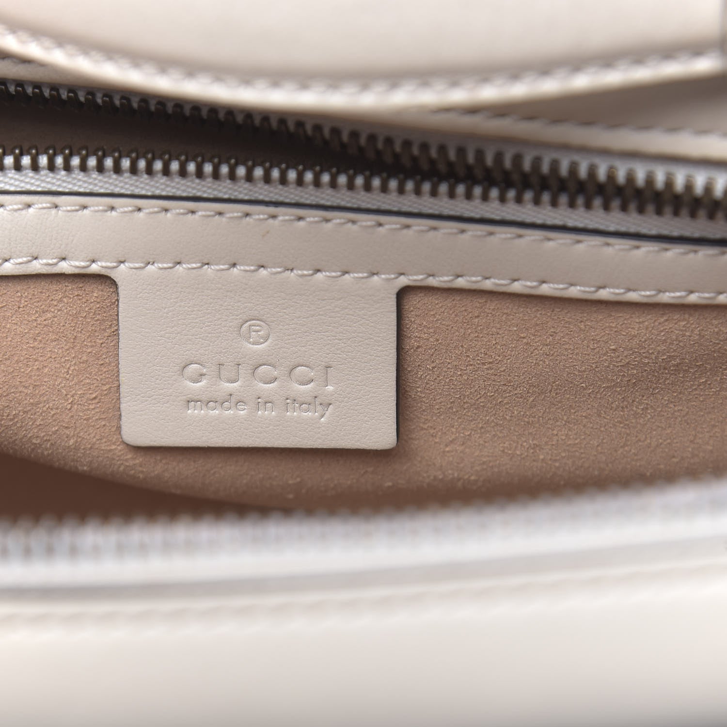 Gucci Calfskin Matelasse Sylvie Web Small GG Marmont Top Handle Shoulder Bag White 6 of 20
