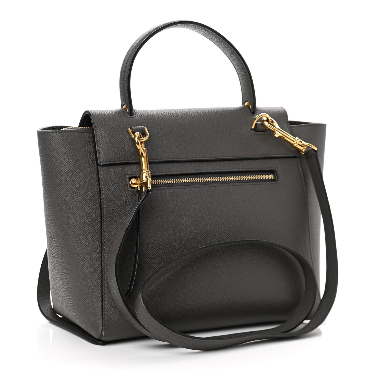 Baby Grained Calfskin Micro Belt Bag Grey