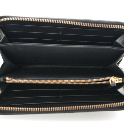 Fendi Vitello Century Metal Monster Eyes Zip Around Wallet Black 5 of 11