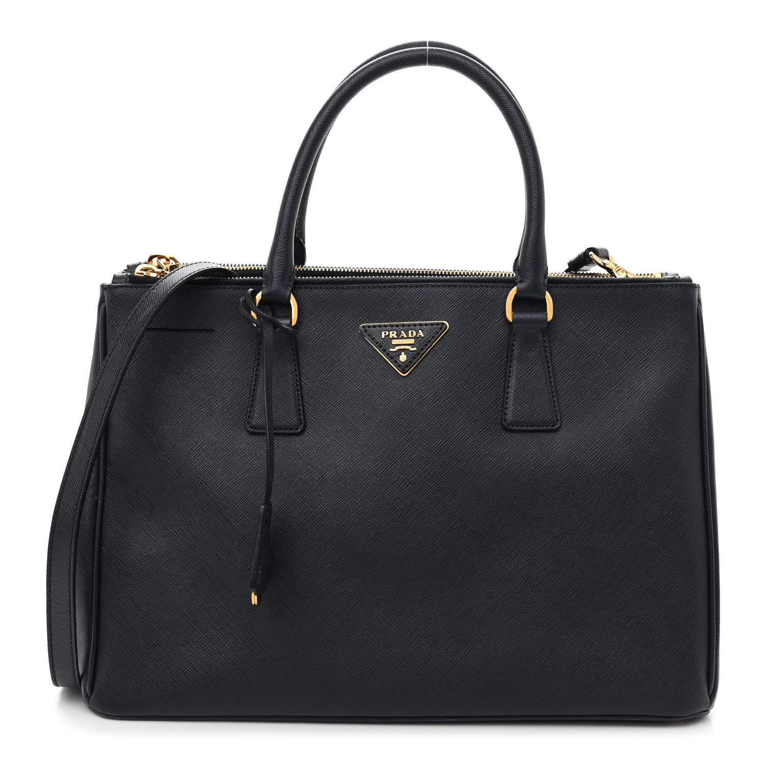 Prada Saffiano Medium Galleria Double Zip Tote Baltico 1 of 10