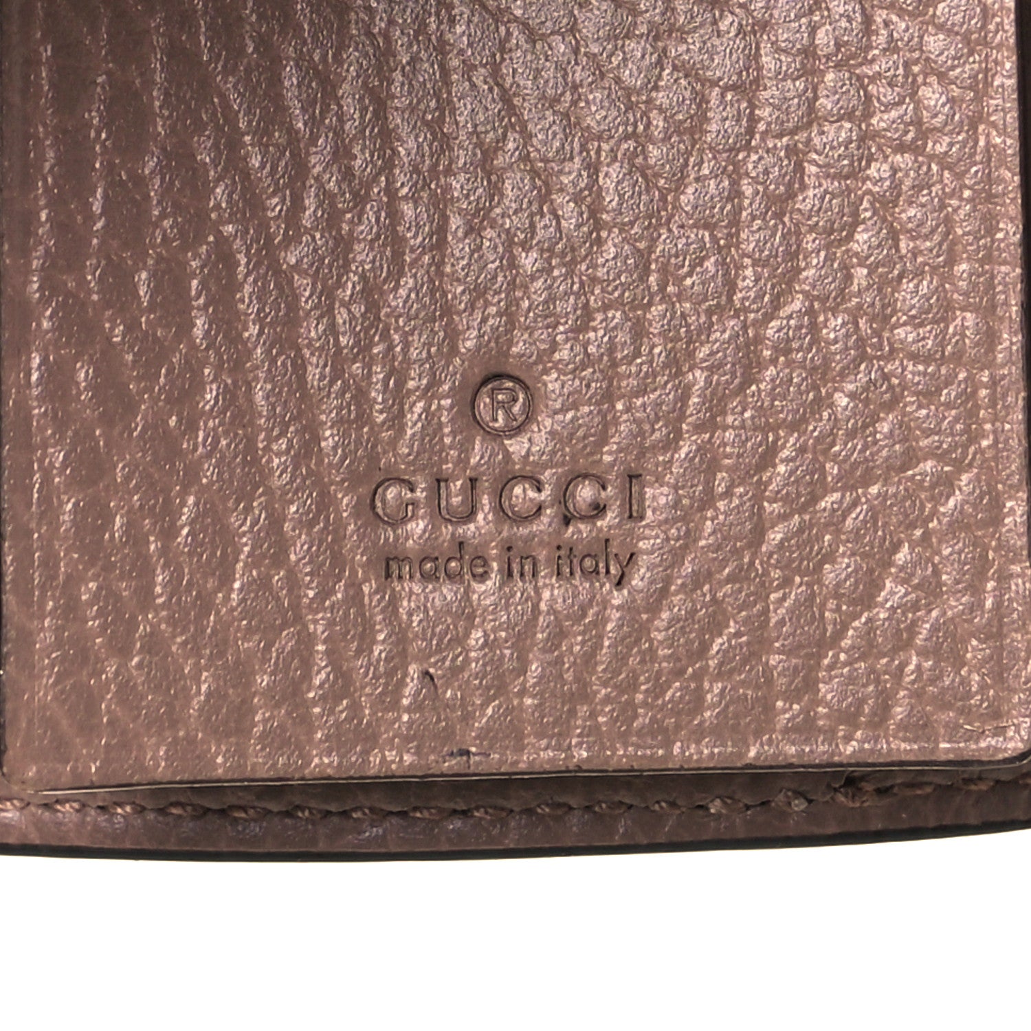 Gucci Dollar Calfskin GG Supreme Monogram GG Marmont 6 Key Holder Case Porcelain Rose Beige Ebony 6 of 9