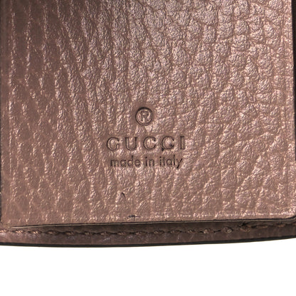Gucci Dollar Calfskin GG Supreme Monogram GG Marmont 6 Key Holder Case Porcelain Rose Beige Ebony 6 of 9