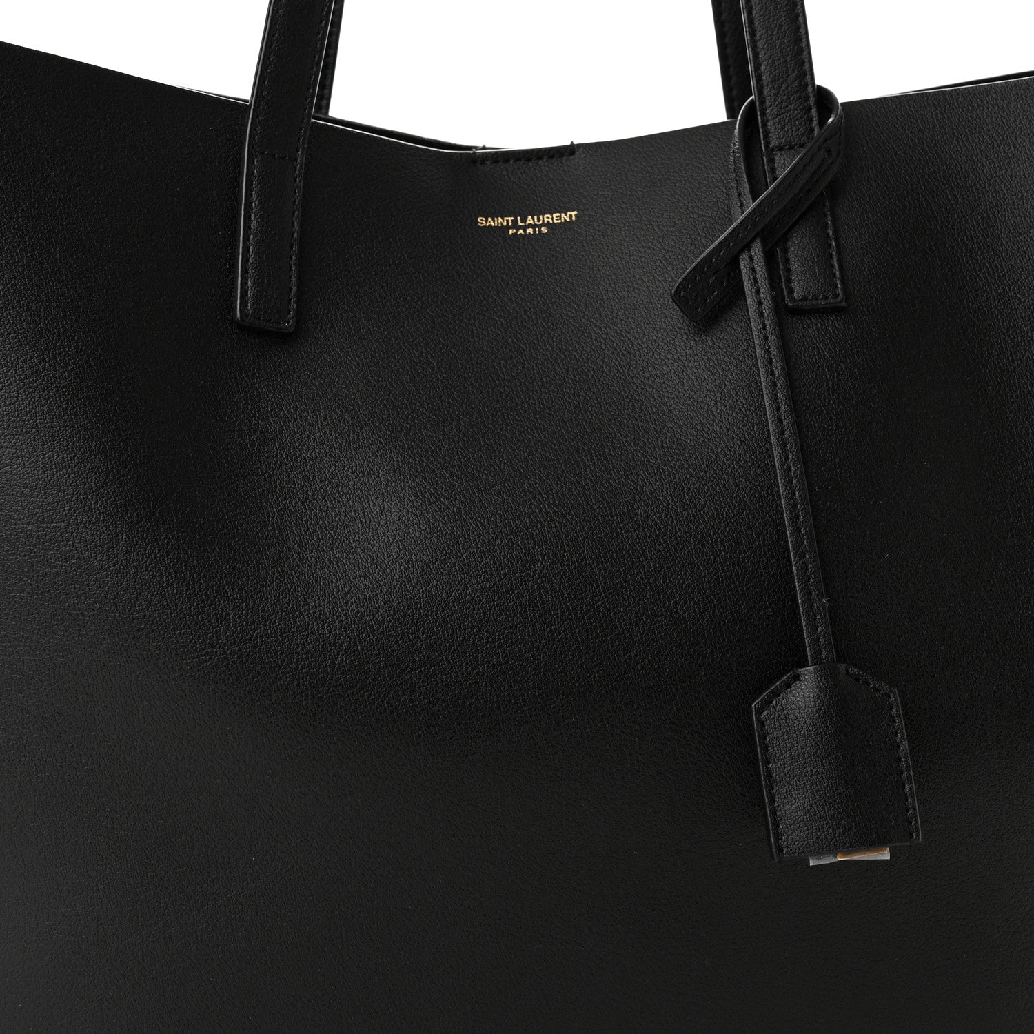 Saint Laurent Calfskin Large Shopping Tote Black 9 of 11