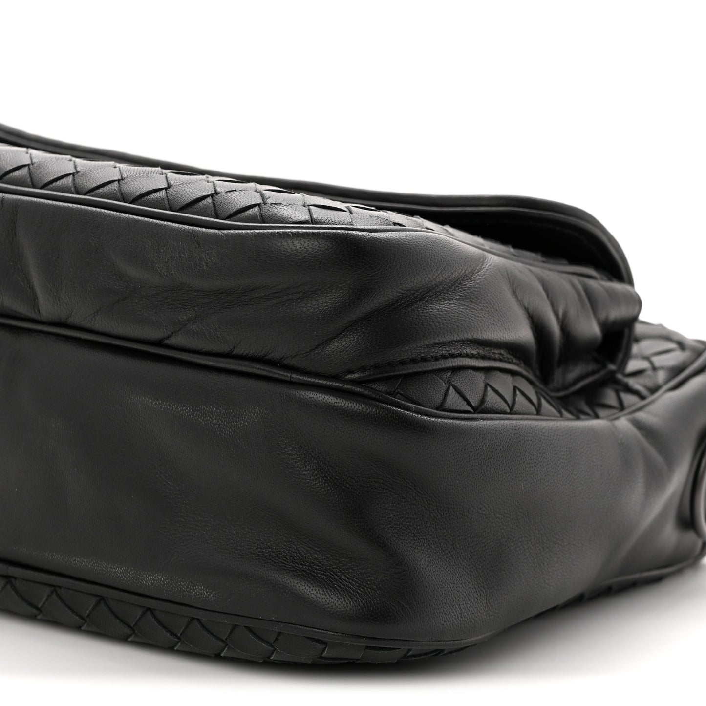 Nappa Intrecciato Messenger Bag Black