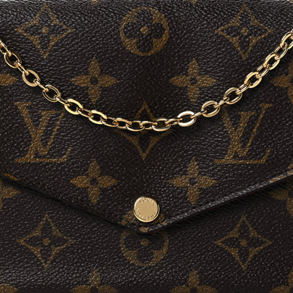 Louis Vuitton Monogram Pochette Felicie Chain Wallet Fuchsia 8 of 10