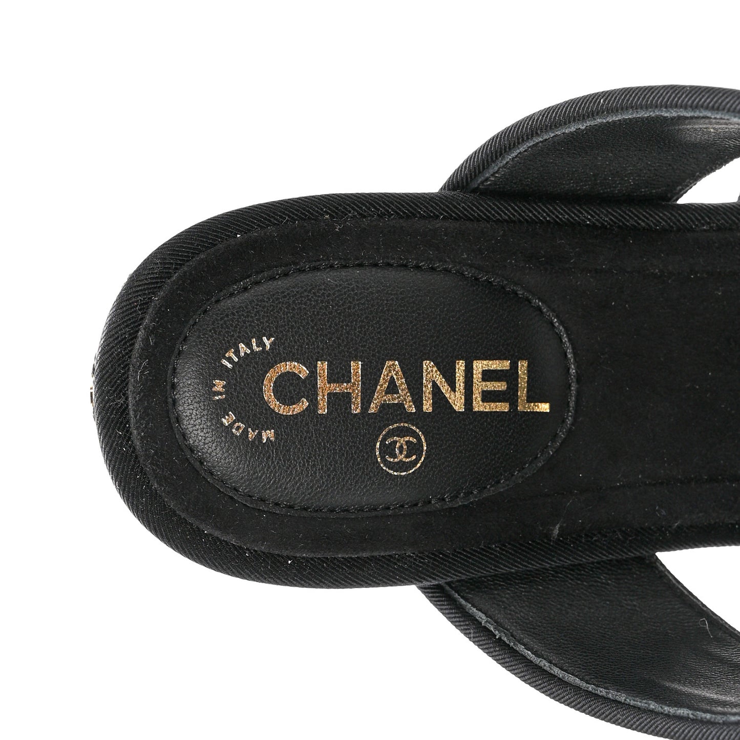 Distressed Patent Quilted Chain Mule Sandals 36 Black