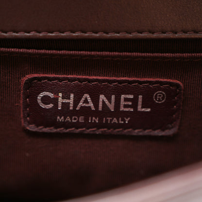 Chanel Calfskin Chevron Quilted Small Boy Flap Burgundy 6 of 10