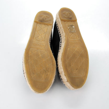 Chanel Lambskin CC Espadrilles 37 Black 5 of 11