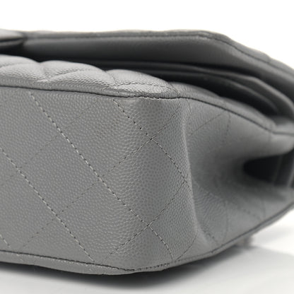 Chanel Caviar Quilted Medium Double Flap Grey 9 of 13