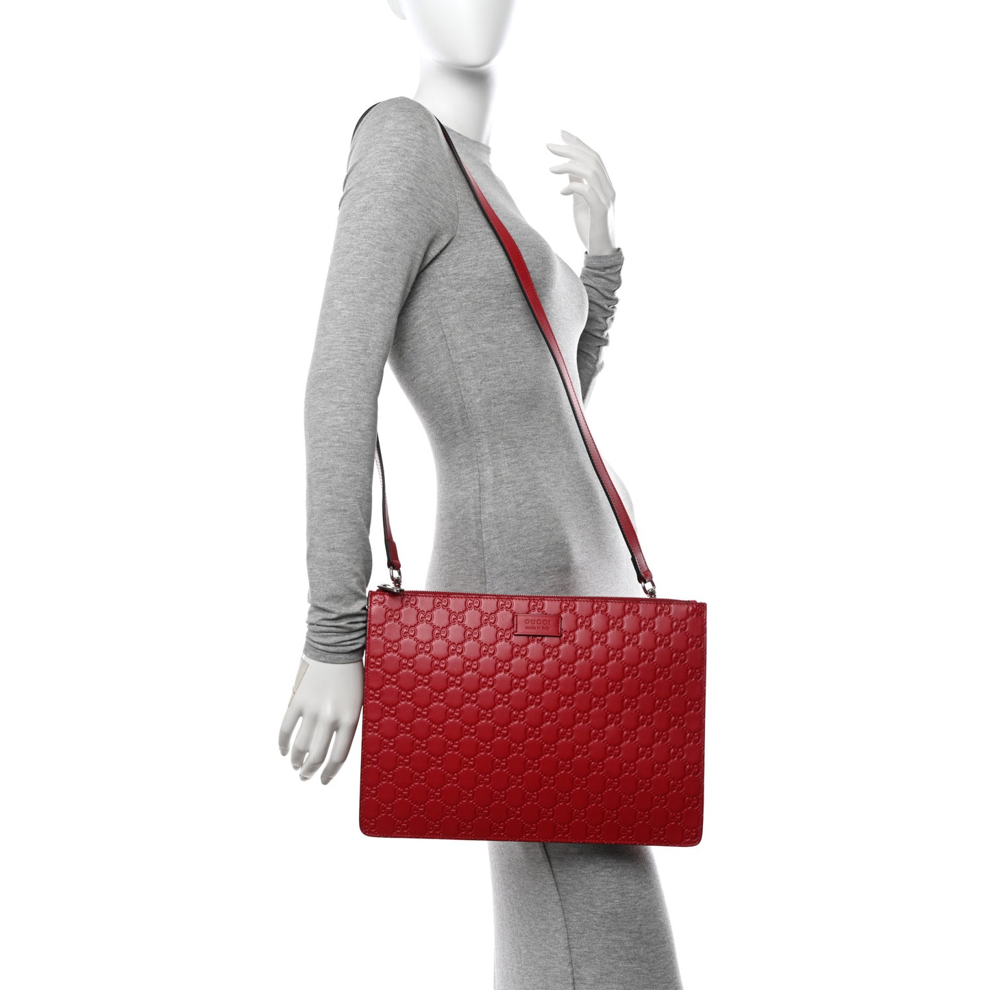 Guccissima Signature Messenger Bag Hibiscus Red