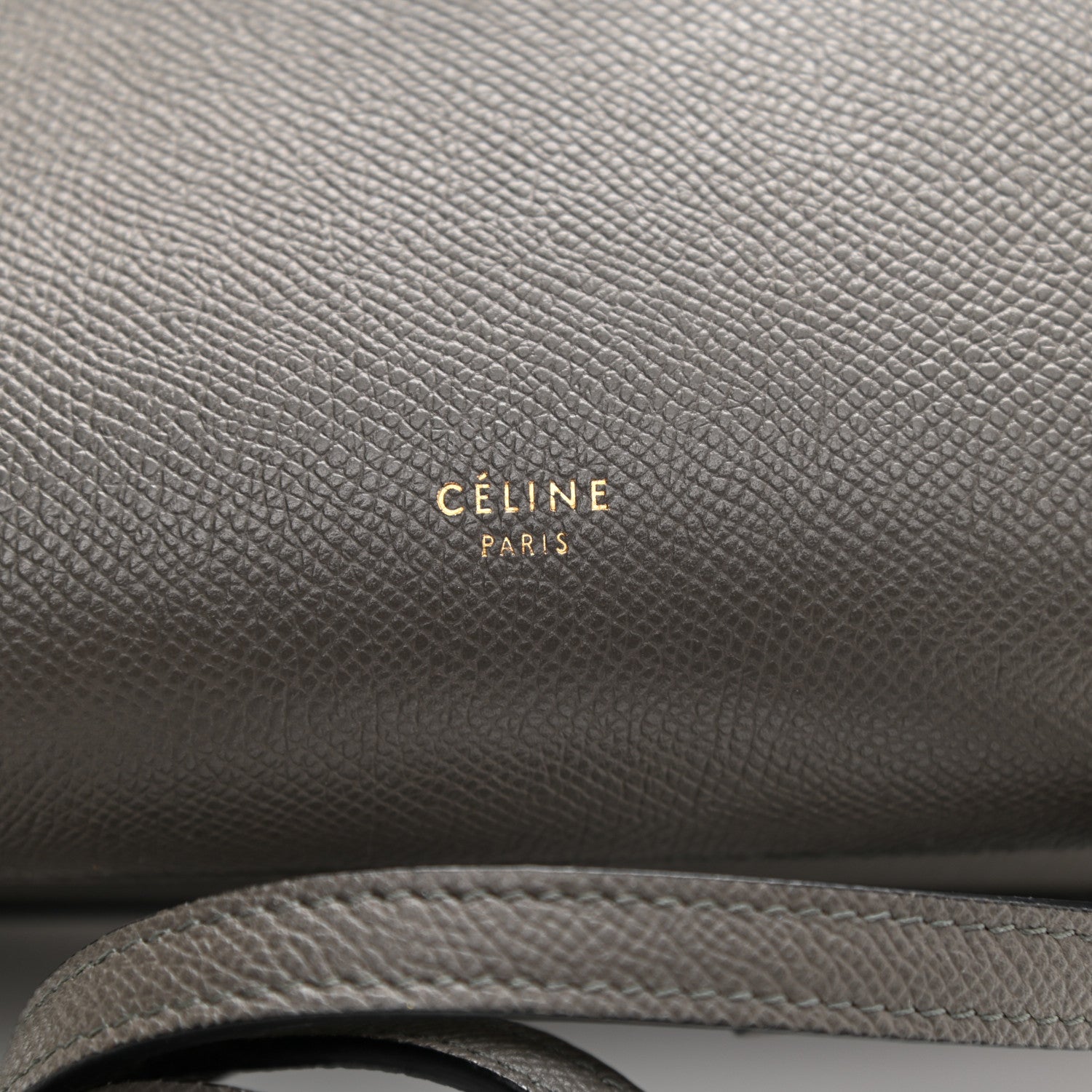 Celine Grained Calfskin Nano Belt Bag Grey 6 of 8