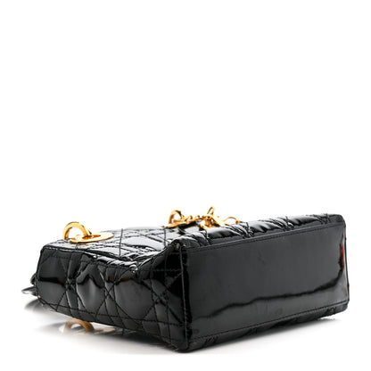 Christian Dior Patent Cannage Mini Lady Dior Black 4 of 10