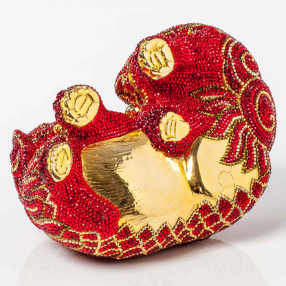 Judith Leiber Swarovski Crystal Ming Dragon Minaudiere Clutch 6 of 22