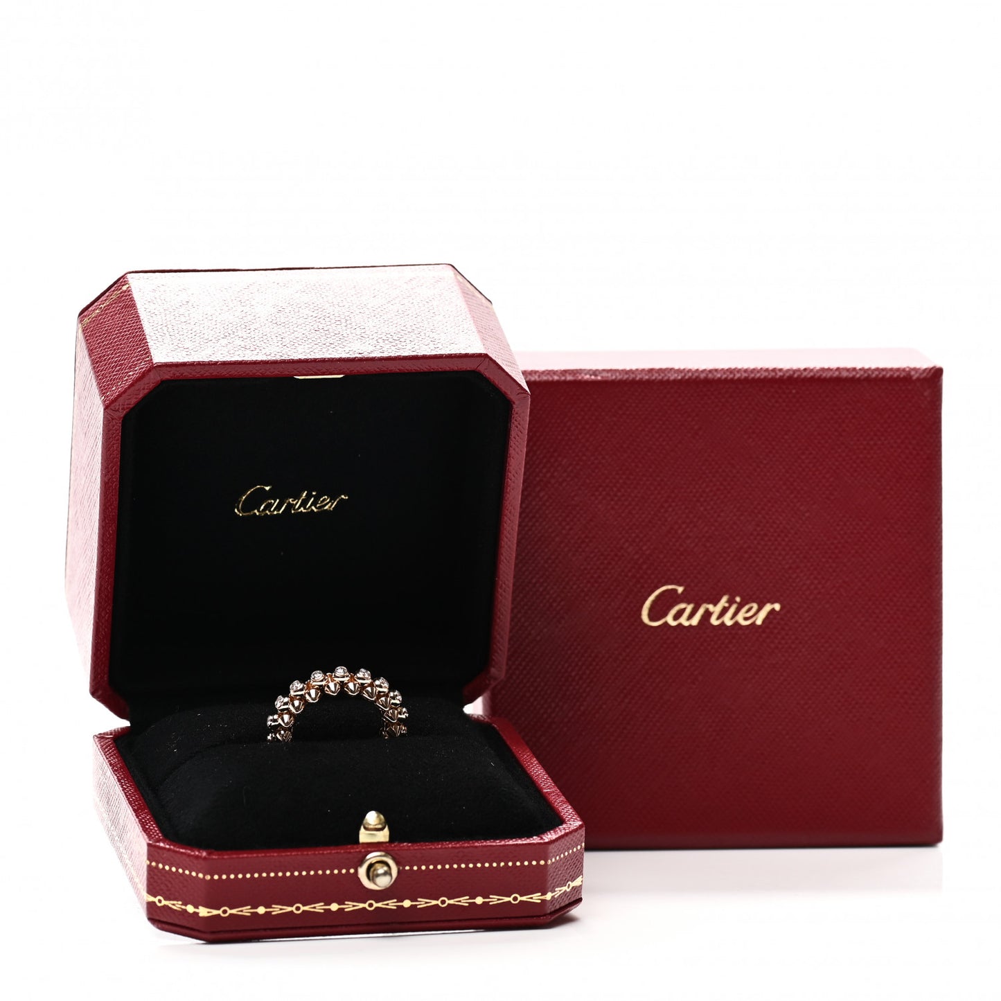 18K Pink Gold Diamond Clash De Cartier Ring 49 5