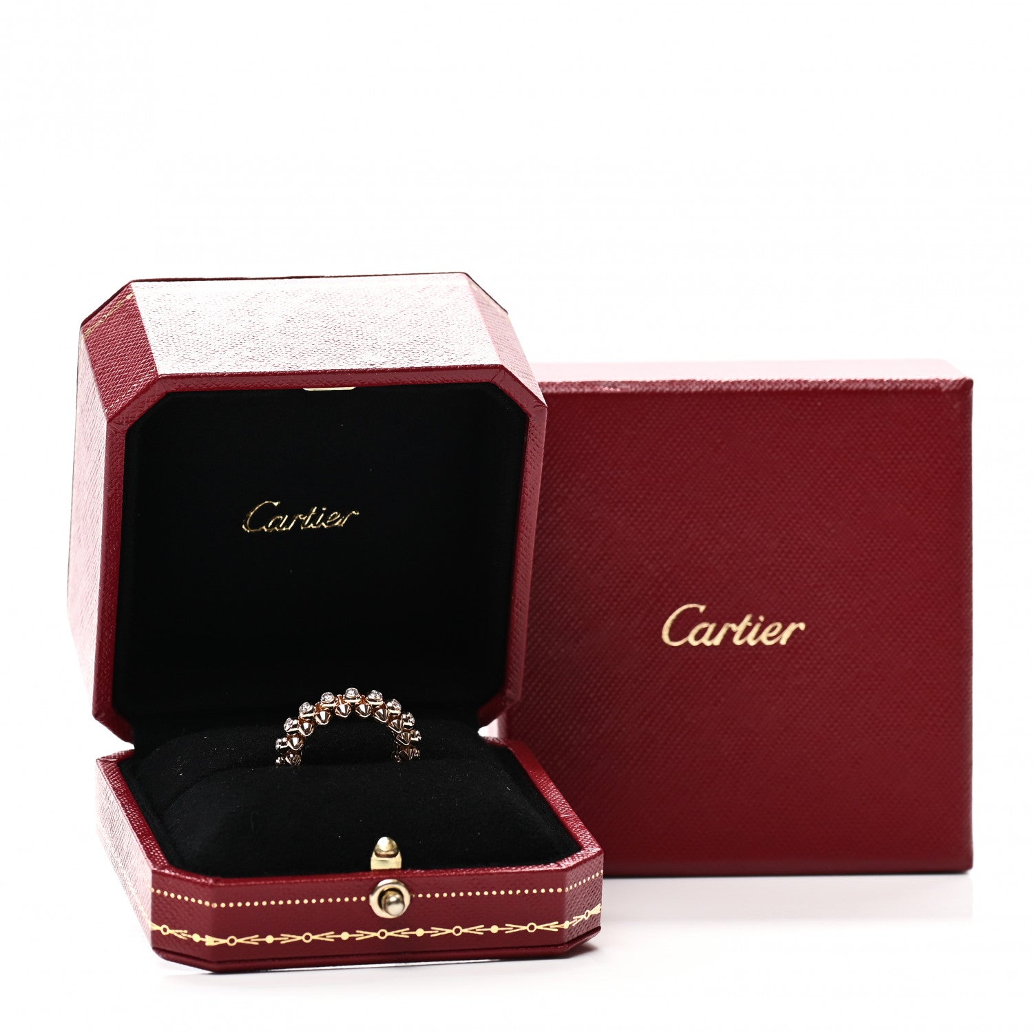 Cartier 18K Pink Gold Diamond Clash De Cartier Ring 49 5 5 of 5