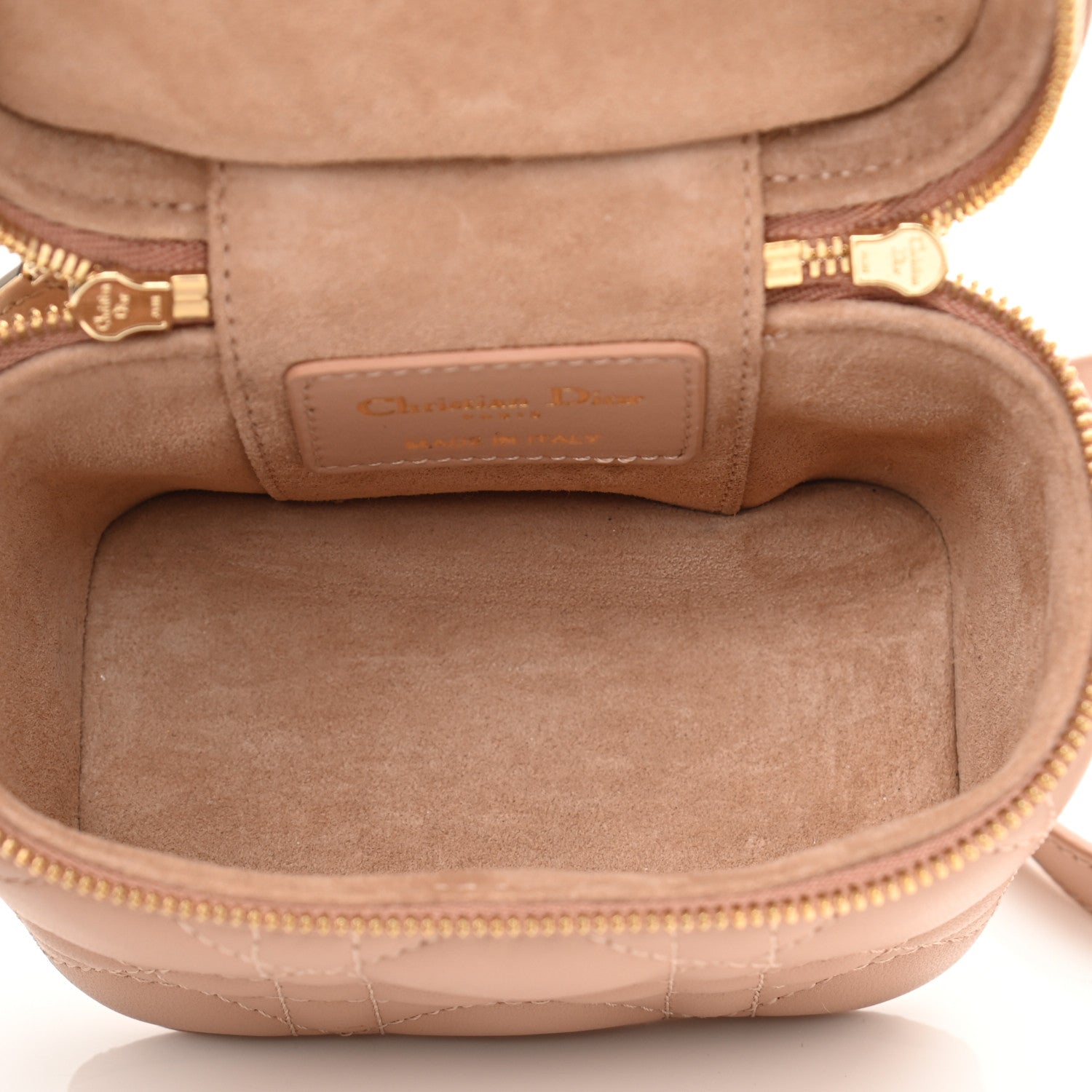 Christian Dior Lambskin Cannage Micro Vanity Case Rose Des Vents 5 of 13