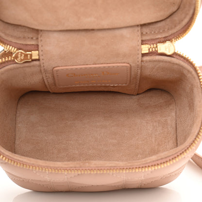Christian Dior Lambskin Cannage Micro Vanity Case Rose Des Vents 5 of 13