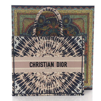 Christian Dior Canvas Embroidered Tie Dye Large Book Tote Multicolor 10 of 10