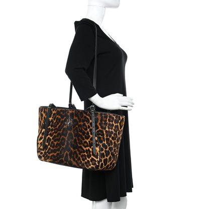 Jimmy Choo Pony Hair Leopard Print Large Varenne Tote Bag Natural 2 of 12