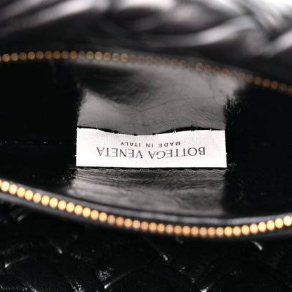 Bottega Veneta Calfskin Foulard Intreccio Kalimero Città Shoulder Bag Black 6 of 10