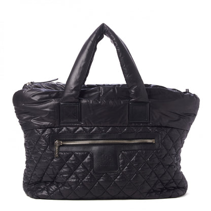 Chanel Nylon Quilted Large Coco Cocoon Tote Black 1 of 10
