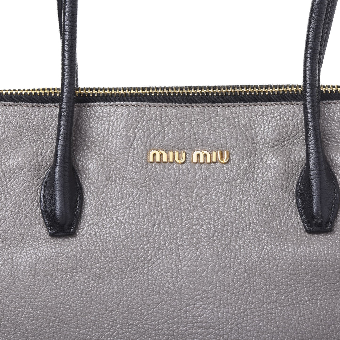 Goatskin Madras Zip Tote Argilla Black