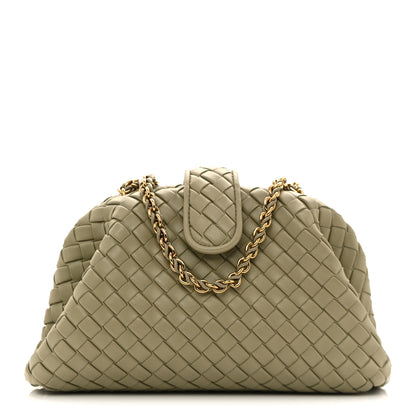 Bottega Veneta Nappa Intrecciato Small The Lauren 1980 Clutch With Chain Travertine 1 of 11