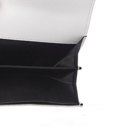 Chanel Caviar Quilted My Everything Flap Card Holder Wallet White Black 5 of 8