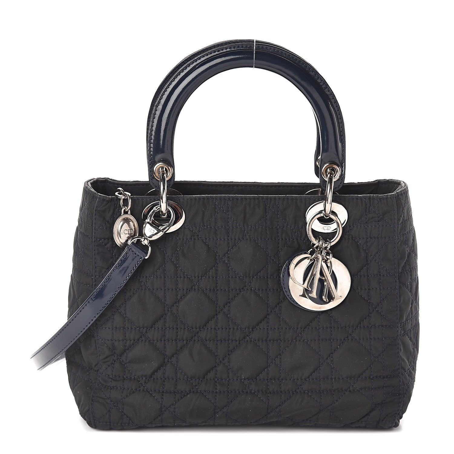 Christian Dior Nylon Cannage Medium Lady Dior Black 1 of 7
