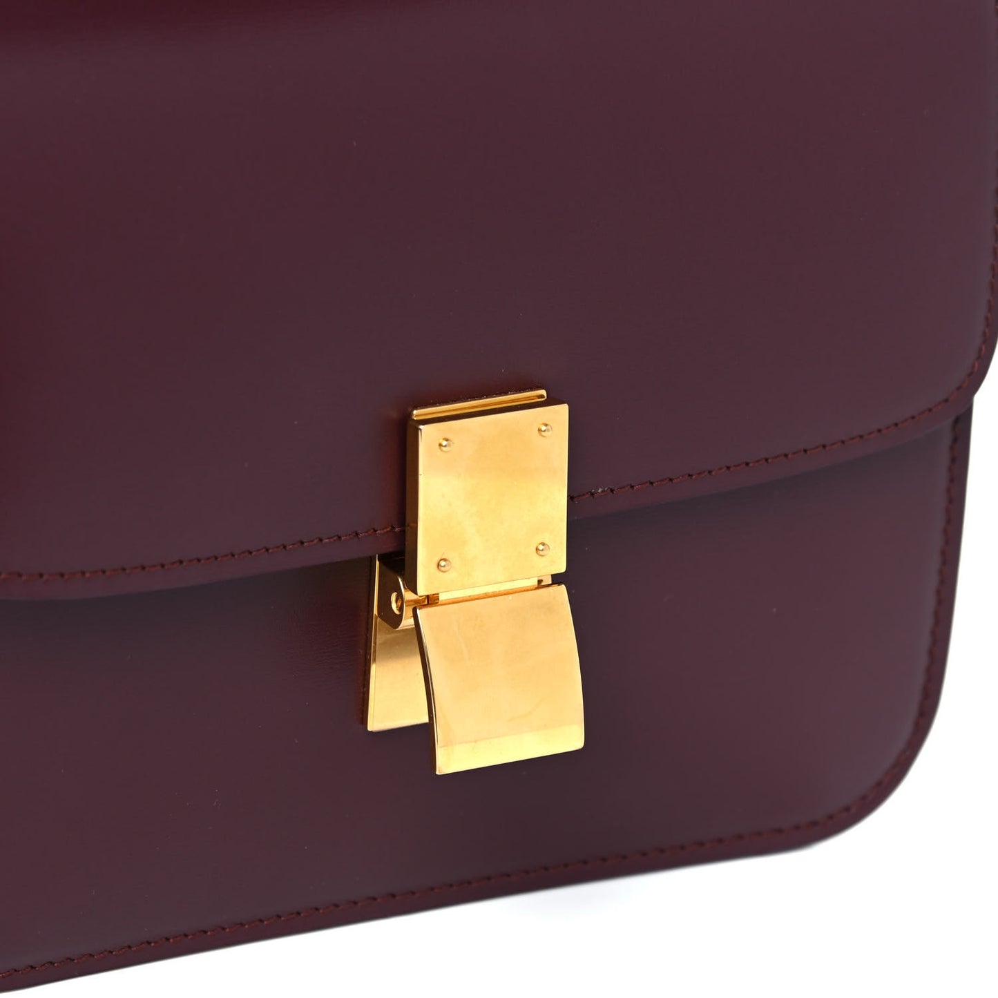 Box Calfskin Teen Classic Box Flap Burgundy