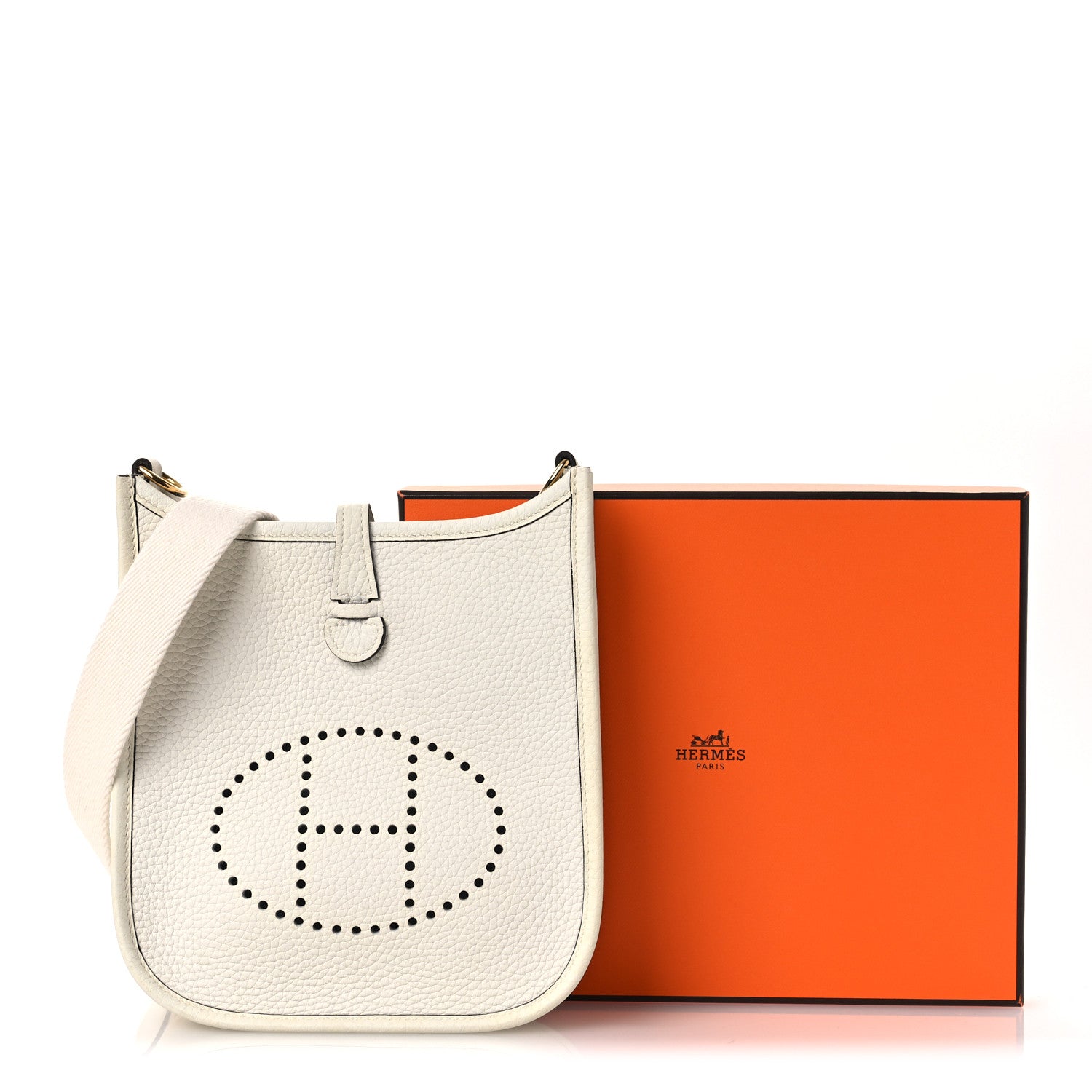 Hermes Taurillon Clemence Amazone Evelyne TPM New White 11 of 11