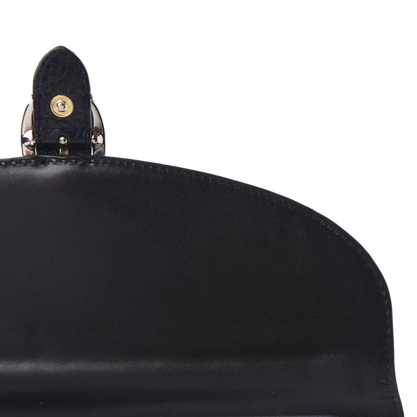 Grain Calfskin Continental Travel Wallet Black