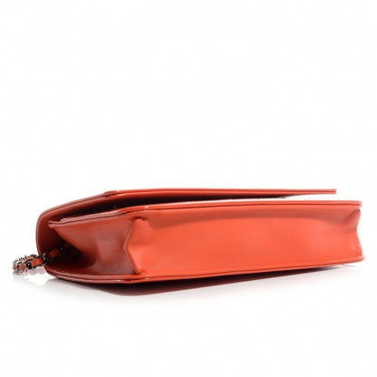 Chanel Patent Caviar Timeless Wallet On Chain WOC Orange 4 of 9