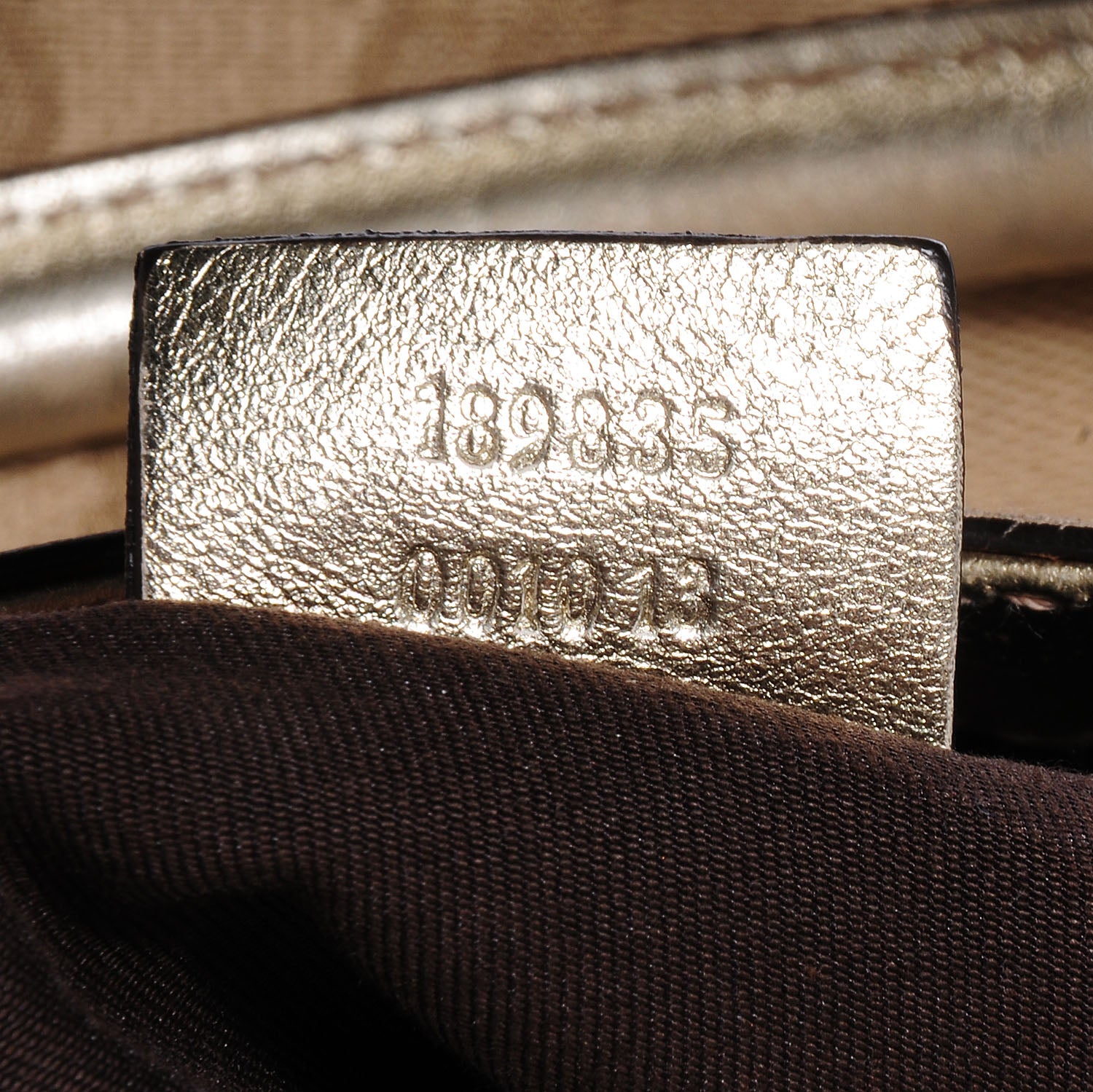 Gucci Monogram D Gold Large Shoulder Bag Metallic Gold 7 of 7