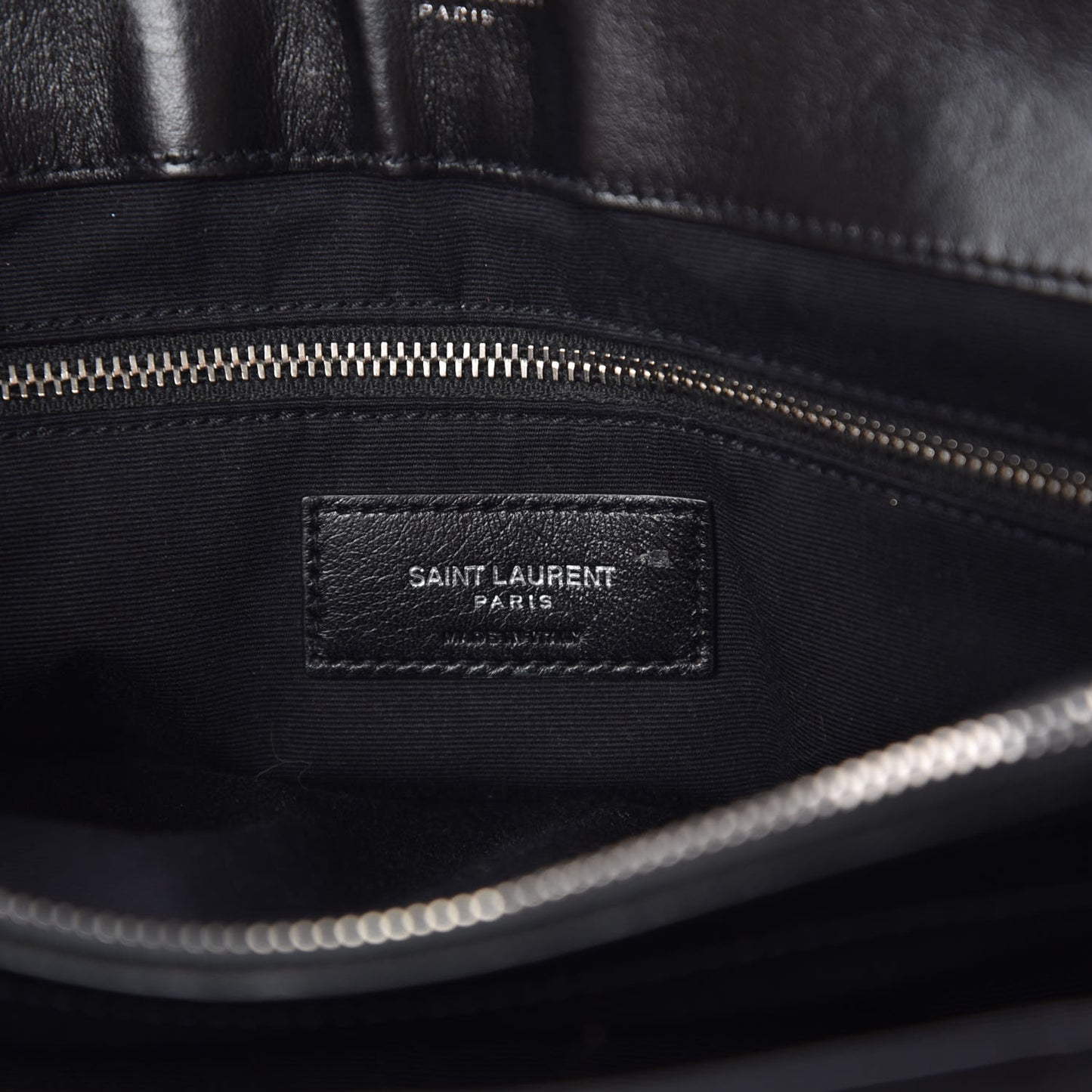 Calfskin Y Quilted Monogram Medium Loulou Chain Satchel Black