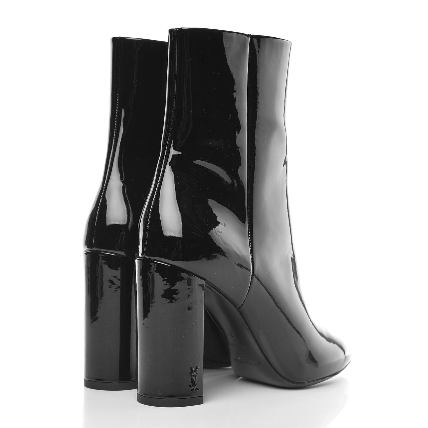 Patent Ankle Boots 37 Black