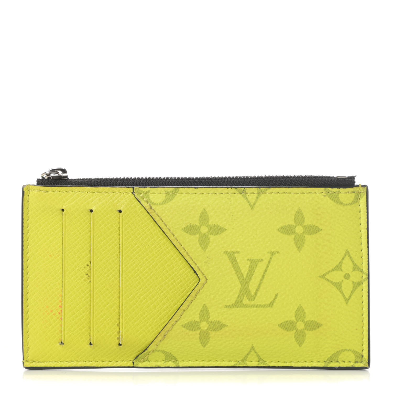 Louis Vuitton Monogram Taiga Coin Card Holder Yellow 1 of 9
