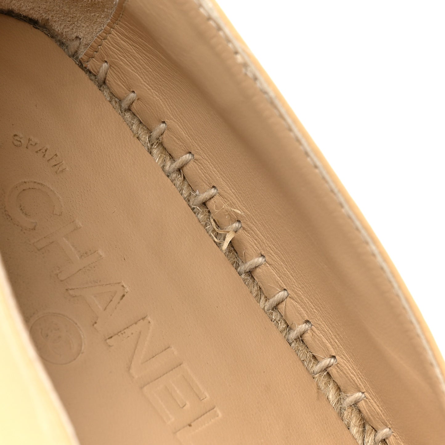 Lambskin CC Espadrilles 39 Beige Black