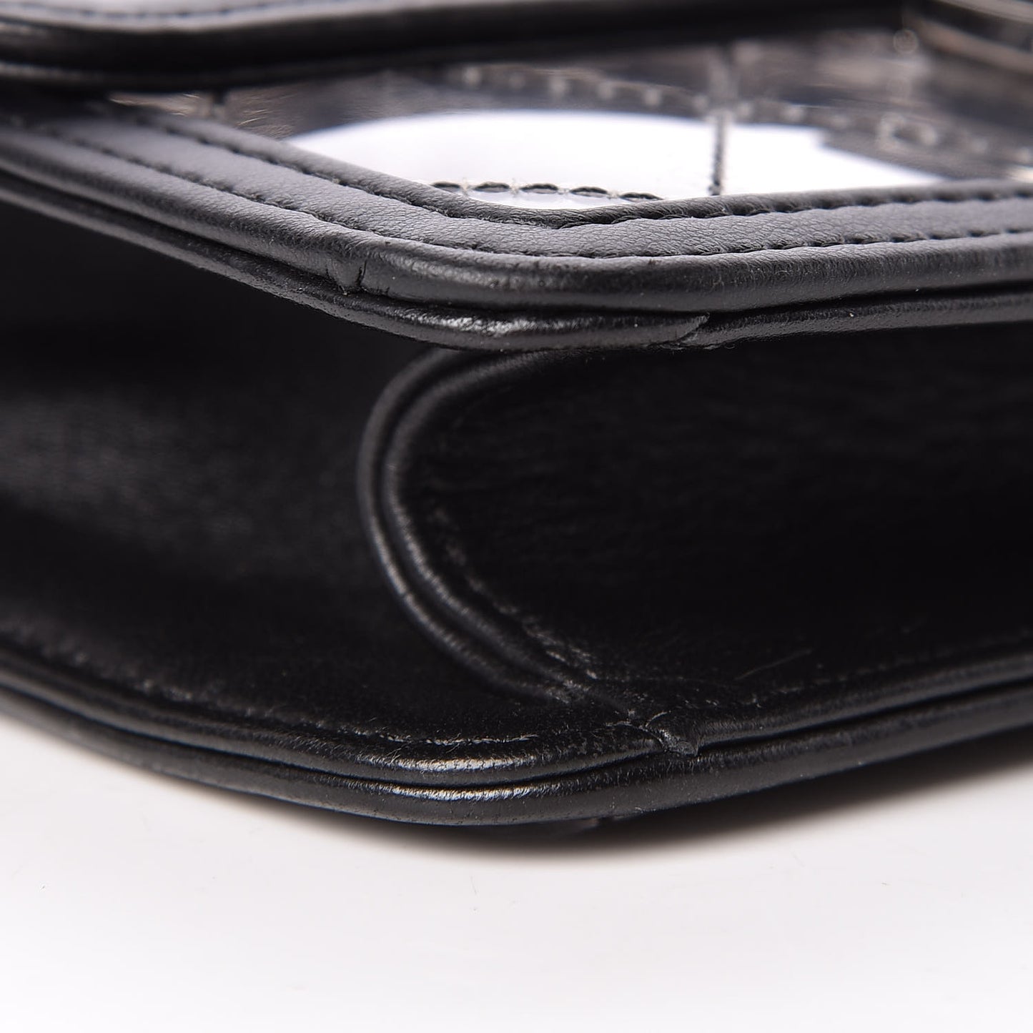 PVC Lambskin Quilted Mini Beauty Lock Flap Black