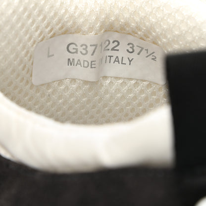 Chanel Nylon Suede Calfskin CC Sneakers 37.5 White Dark Grey 7 of 10