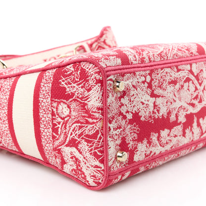 Christian Dior Canvas Toile De Jouy Reverse Embroidered Medium Lady D-Lite Red 9 of 10