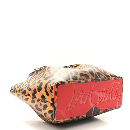 Christian Louboutin Calfskin Empire Leopard Print Spiked Cabarock Shopper Tote Spicy 4 of 8